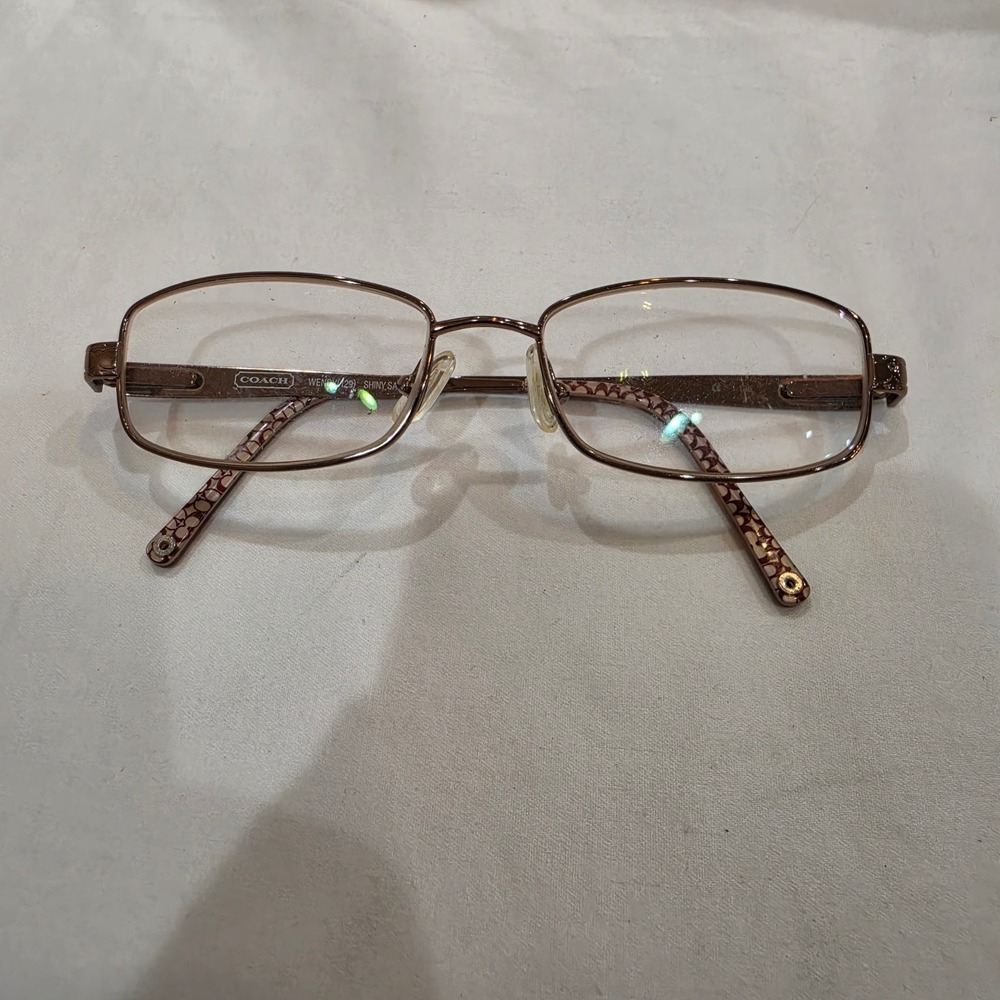 Coach Wendy L291 Eyeglasses Women 53-16-135 Bronze Signature C Logo